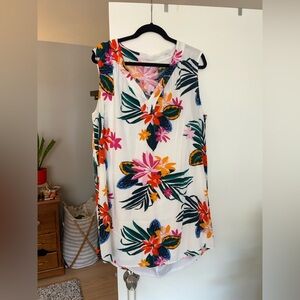 Old Navy Multicolor White and Floral Dress